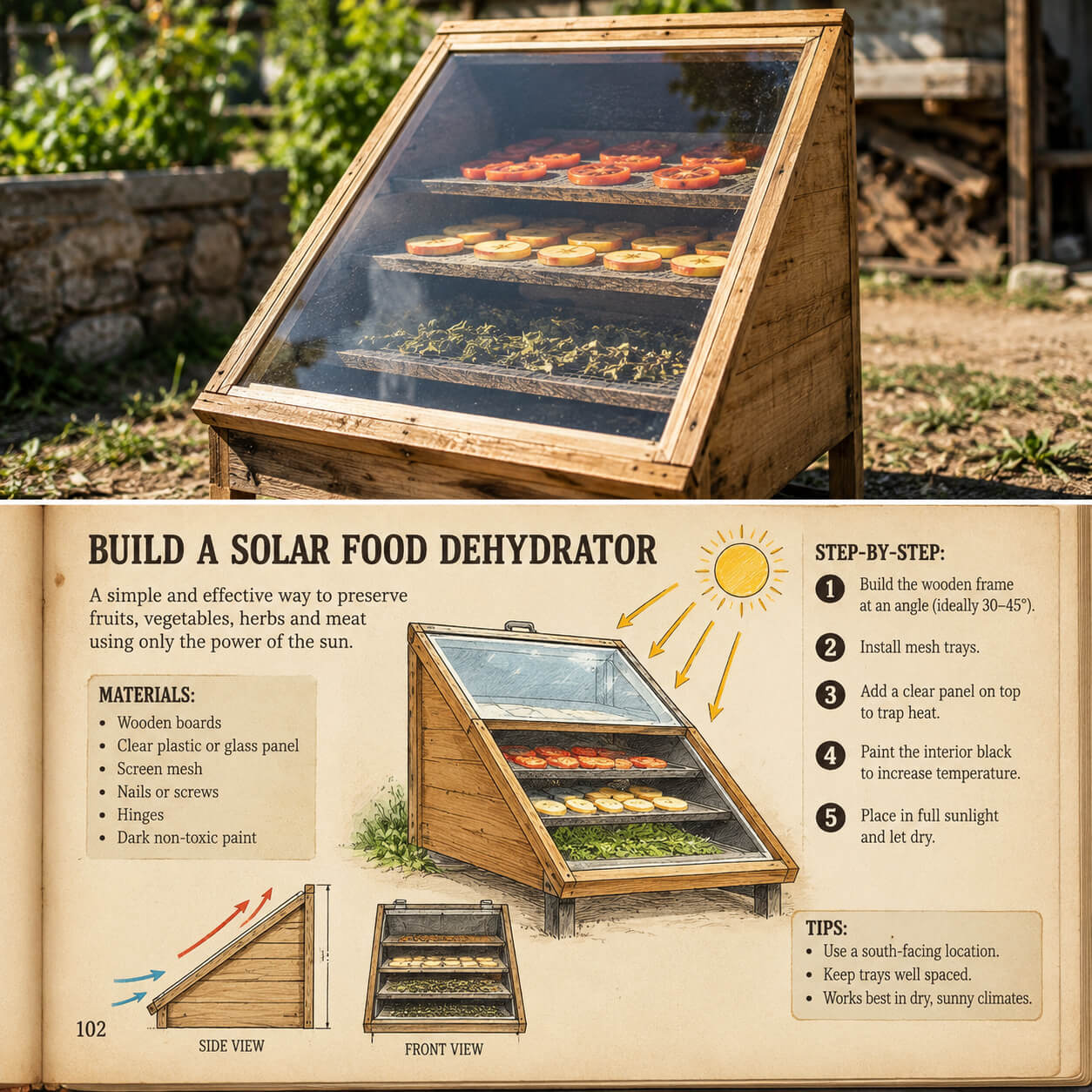 Vintage visual reference for practical survival projects